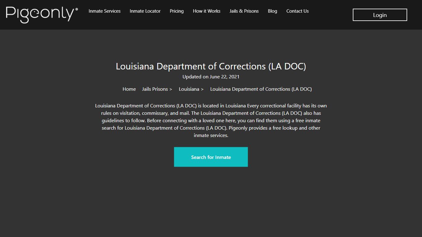 Louisiana Department of Corrections (LA DOC) Inmate Search ...